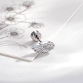 Pendiente de cartílago ala de ángel en plata con micro pavé de circonitas - Lado Derecho (Individual) / Blanco