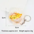 Realistic garlic scallop PVC keychain 6x6cm miniature seafood food model toy - Less Garlic Scallop-Keychain