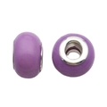 Duo aus violetten Legierungsperlen mit funkelnden Strasssteinen für DIY-Charm-Armbänder - Glatte Lila Großlochperle