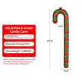 40cm Christmas candy cane hanger in red and green with glittery PVC finish - 40CM Red & Green Electroplated Glitter Candy Cane