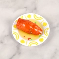 Miniature fried pork rice toy model on white marble background for play kitchen - Mini Pig Trotter - No Keychain