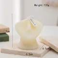 Abstract portrait scented candle in cream white, 120g weight with dimensions 7x6.5cm - Abstract Minimalist Portrait(63) / Cream White