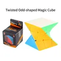 Cubo magico a clessidra ritorta in colori vivaci con scatola nera da esposizione - Cubo Magico Intrecciato (B168-9)