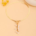 Gold Snake Chain Pearl Cluster
