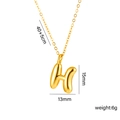 18K gold-plated 'H' initial pendant necklace with 40+5cm chain dimensions and measurements - Letter H