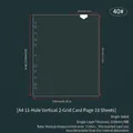 A4 11-hole clear 2-pocket binder sleeves for photos and cards, 0.08mm thickness - A4 11 Holes Vertical 2-Pocket Pages 10 Sheets 40#