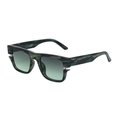Polarized retro sunglasses featuring green marble frames and gradient green lenses - C6 Striped Green Frame Green Gray Lens