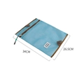 Mesh travel storage bag in sea salt blue and coffee with 34cm zipper and 36g lightweight net - Sea Salt Blue & Coffee Mesh Bag