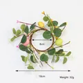 Easter candle ring wreath with colorful eggs and daisy buds, 18cm outer diameter - Eucalyptus Leaf Easter Egg Wreath