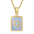 Blue Shell Letter O Style (With Chain)