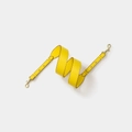 Adjustable bright yellow leather shoulder strap with gold-tone hardware for handbags - Yellow Webbing with Gold Buckle