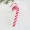 Large 20cm red and white striped knitted candy cane ornament for Christmas tree decor - Large (Red and White Stripes) Candy Cane / Large