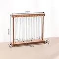 DIY wooden jewelry stand with 30cm top bar for necklace and pendant display - Walnut Color Double-Sided (24 Hooks)