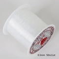 0.3mm clear elastic crystal string for beading jewelry making with 50m roll length - 0.3mm Approx 50m/Roll