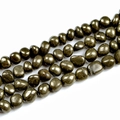 Snoer van onregelmatige natuurlijke pyrietkralen met gouden metaalglans voor sieraden - Onregelmatige nugget / Breedte 9-10mm