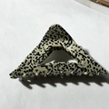 French triangle hair claw clip in stylish black and white spotted acetate finish - Black Spots