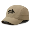 Χακί 5-panel υπαίθριο καπέλο μπέιζμπολ με κέντημα βουνού και ύφασμα ripstop - Ένα μέγεθος / Χακί