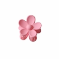 Matte pink small flower hair claw clip with floral petals for elegant hair styling - 3.5cm / Matte-Pink