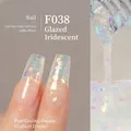 Japanese style plant-based gel nail polish F038 in translucent glitter finish - F038 Glazed Illusion