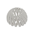 Macro detail of bird nest hair clip with soft light grey flocking and flexible teeth - Gray Flocking