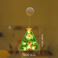 Christmas tree shaped LED suction cup light with Santa Claus motif, height 20cm and width 16cm - Small Christmas Tree