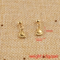 Détail des pendentifs empreinte dorés avec dimensions de 10mm de long et 6mm de large - Style Empreinte (Or 10#)