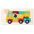 Puzzle gru in legno per bambini con 20 pezzi colorati numerati da 1 a 20 per educazione - Gru