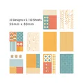 50-piece vintage orange pudding theme aesthetic decorative scrapbooking paper set - Orange Jelly