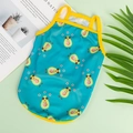 Blaue Haustier-Netzweste mit Avocado- und Fußballprint für kleine Hunde - XS / Seeblau Avocado Gelber Rand