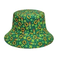 Grüner St. Patrick's Day Anglerhut mit Lucky-Aufdruck und Kleeblatt-Mustern - M(56-58cm) / St. Patrick Grün