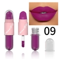 CmaaDu dubbelzijdige matte lippenstift en lipgloss set in kleur 09 bessenpaars - Kleur 09