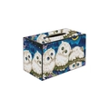 Cartoon owl pattern diamond painting tissue box cover with moon and night sky design - Cartoon Owl