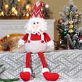 Babbo Natale con gambe lunghe in abito rosso e bianco per decorazioni natalizie - Babbo Natale