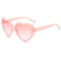Occhiali da sole a cuore rosa con lenti sfumate alla moda e montura leggera - Lente Polarizzata / Montatura Rosa Gelatina Lente Sfumata (Polarizzato)
