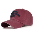 Casquette de baseball rouge vin délavée avec broderie Boston Landscaping Co vintage - Réglable / Bordeaux