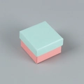 Square mint green and pale pink jewelry gift box for rings and earrings - Mint Green Lid Pink Base / 5*5*3 Ring Box