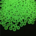 Luminous green acrylic alphabet beads with black letter V for DIY jewelry bracelets - Letter V (100Pcs/Pack)