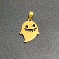 Ciondolo fantasma in acciaio inossidabile dorato per collana di Halloween - Solo ciondolo / Oro