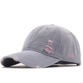 Gorra de béisbol de mezclilla desgastada con bordado 1999 rosa y estilo retro - Rosa