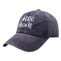 Berretto da baseball vintage nero lavato con ricamo Dog Mom e zampa a cuore - Dog Mom Nero