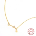 Collana Costellazione in Argento 925 Dorato con Stelle in Zirconia e Pendenti - Ariete / Oro