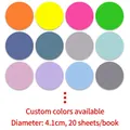 Notes autocollantes rondes transparentes en 12 couleurs avec diamètre de 4,1 cm - Petits Cercles Couleurs Aléatoires