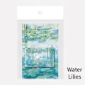Claude Monet Water Lilies art acrylic fridge magnet with elegant backing card - Water Lilies