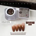 Caramel brown nail stamp gel No.3 in a clear jar for gradient art and painting - Autumn Limited Edition Slap Gel No. 3