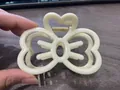Minimalist cream white bow hair claw clip with gold spring for thick hair styling - Off White