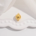 Polished gold S925 sterling silver magnetic clasp for jewelry on white tray - Style B: Gold 8mm