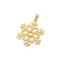 Pendentif flocon de neige doré avec perles incrustées pour un look de Noël doux - Flocon de neige / Doré