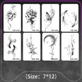 Waterproof floral herbal tattoo stickers in models HD019 to HD064, size 7x12cm - Hot Selling Combination