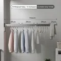 Gunmetal grey wall mounted folding drying rack with 156cm length and windproof holes - Gun Grey (Upgraded 3-Fold/18 Holes 15 Clips)