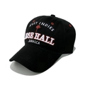 Dettaglio del ricamo 3D West Indies e Jamaica su un cappellino in twill di cotone nero - M (56-58cm) / Nero